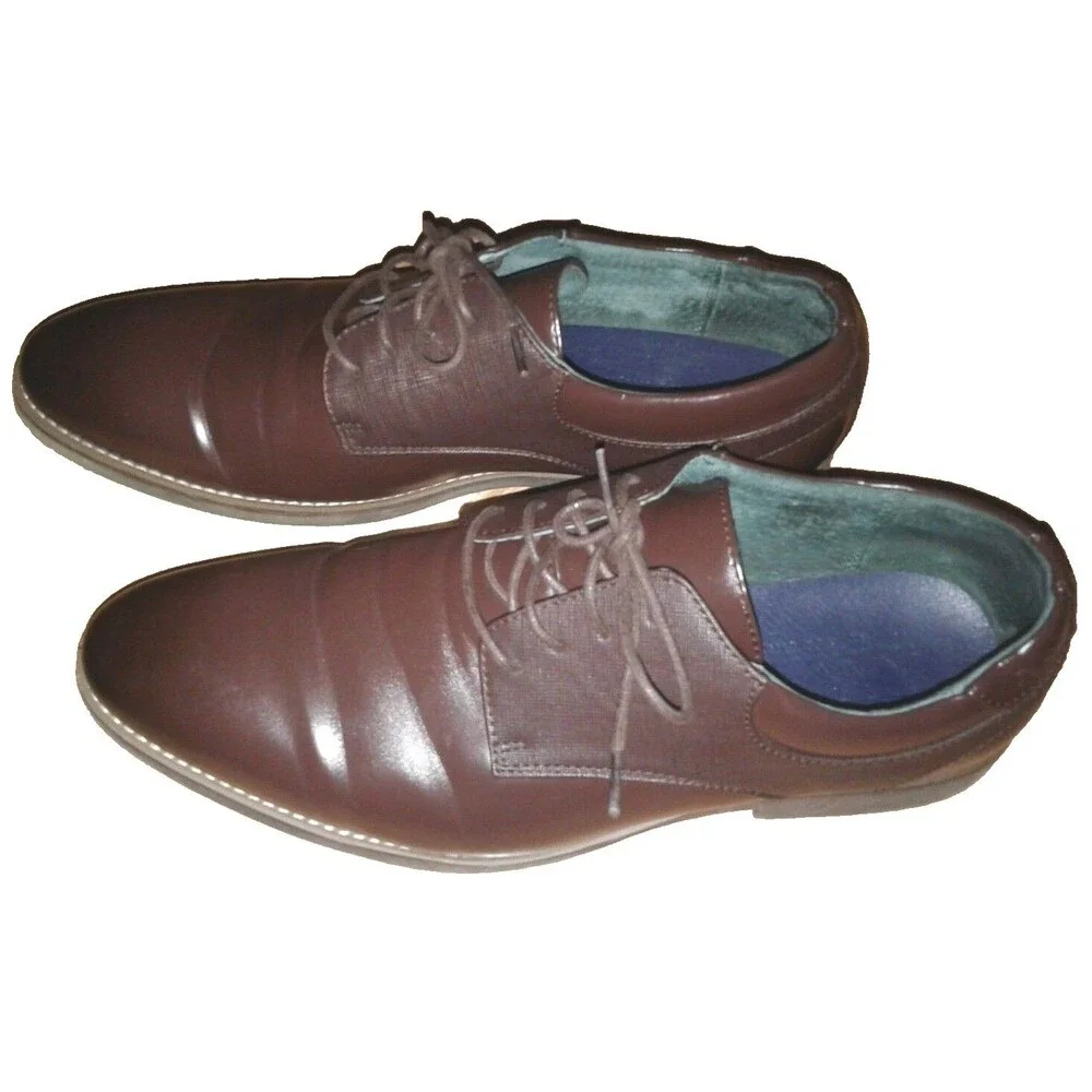 RW By Robert Wayne Brown Oxford Dress Casual Sandrino Shoes Men Size 12D